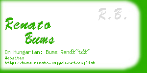 renato bums business card